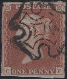 138595 1841 1D PL.17 (SG8) MATCHED PAIR LETTERED CF IN STATE ONE AND STATE TWO (SPEC BS6h).