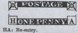 138607 1846 1D PL.68 (SG8)(HA RE-ENTRY SPEC BS57a) FINE USED.