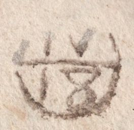 138617 1711 MAIL PEMBROKE TO LONDON WITH 'PEM-/BROOK' TWO LINE HAND STAMP (W1874).