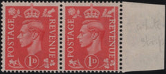 138620 1941 1D PALE SCARLET (SG486) HORIZONTAL PAIR WITH DR. BLADE FLAW.