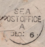 138640 1878 MAIL BATH TO INDIA WITH 8D ORANGE (SG156), GOOD TO FINE USED.