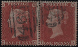 138667 1854 DIE 1 1D PL.194 (SG17) HORIZONTAL PAIR LETTERED IC ID, GOOD USED.
