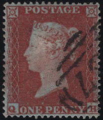 138670 1854 DIE 1 1 D PL.196 (SG17)(QH) GOOD USED.