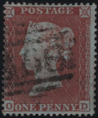 138671 1854 DIE 1 1D PL.192 (SG17)(OD) GOOD TO FINE USED.