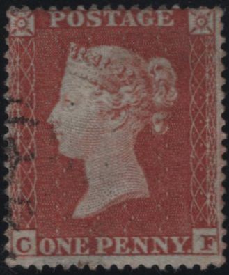 138673 1854 DIE 1 1D PL.192 (SG17)(CF) USED.