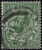 138679 1911 ½D DOWNEY DIE B WATERMARK SIDEWAYS (SG325a) FINE USED.
