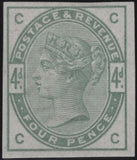 138680 1884 4D DULL GREEN ERROR IMPERFORATE (SG192a SPEC K22a) SUPERB MINT SINGLE.