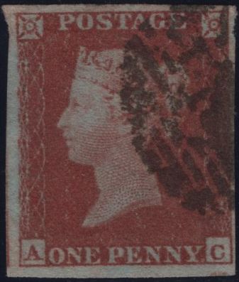 138689 1852 1D PL.157 (SG8) LETTERED AC IN STATE ONE WITHOUT RE-ENTRY, GOOD TO FINE USED.