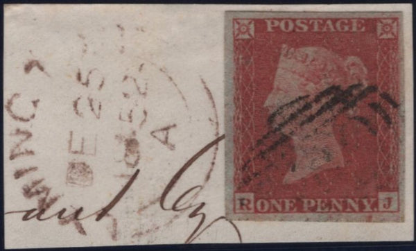 138691 1852 1D PL.157 (SG8)(RJ WITH CONSTANT VARIETY) FINE USED ON PEICE.