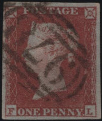 138696 1851 DIE1 1D PL.126 (SG8)(FL) VERY FINE USED.