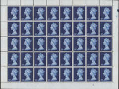 138731 1969 10/- ULTRAMARINE (SG789) COMPLETE UNMOUNTED O.G. SHEET OF 40.