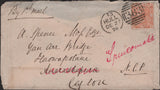138747 1878 MAIL HULL TO CEYLON WITH 8D ORANGE (SG156)(AE).