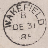 138748 1855 SLOUGH, BERKS TO WAKEFIELD WITH ½D SLATE BLUE (SG187) X 2 WITH 'SLOUGH/717' DUPLEX IN DARK BLUE.