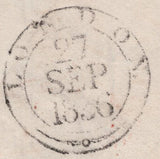 138762 1836 MAIL LONDON TO LYONS, POST PAID TO CALAIS.