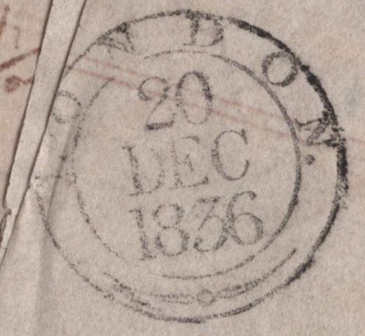 138763 1836 LETTER LONDON TO PARIS, POST PAID TO PARIS.