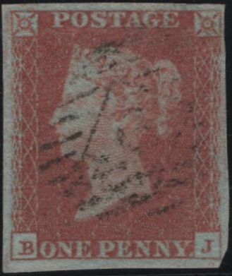 138779 1851 1D PL.124 (SG8)(BJ) GOOD TO FINE USED.