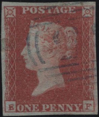 138780 1849 1D PL.91 (SG8)(EF) FINE USED.
