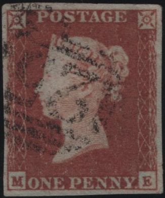 138783 1849 1D PL.93 (SG8)(ME) FINE USED.