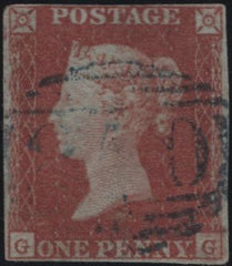 138784 1849 1D PL.93 (SG8)(GG) GOOD USED.