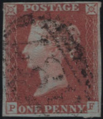138792 1847 1D PL.77 (SG8)(PF) FINE USED.