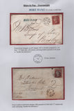 138813 1846-1888 COLLECTION OF UNDERPAID MAIL (26 ITEMS), 24 WITH 'MORE TO PAY' HAND STAMPS OR CHARGE MARKS.