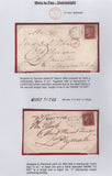 138813 1846-1888 COLLECTION OF UNDERPAID MAIL (26 ITEMS), 24 WITH 'MORE TO PAY' HAND STAMPS OR CHARGE MARKS.