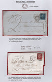 138813 1846-1888 COLLECTION OF UNDERPAID MAIL (26 ITEMS), 24 WITH 'MORE TO PAY' HAND STAMPS OR CHARGE MARKS.