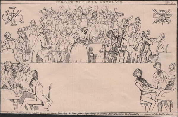 138815 1840 ORIGINAL 'FORES'S MUSICAL ENVELOPE. No.2' SUPERB UNUSED.