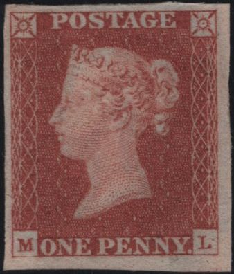138839 1843 1D PL.31 (SG8)(ML) SUPERB MINT.