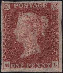 138839 1843 1D PL.31 (SG8)(ML) SUPERB MINT.