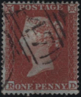 138846 1854 DIE 1 1D PL.193 (SG17)(RD) VERY FINE USED.