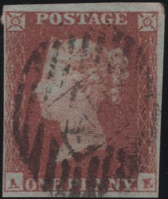 138858 1850 1D PL.99 (SG8)(AE) MISSING IMPRIMATUR LETTERING, FINE USED.