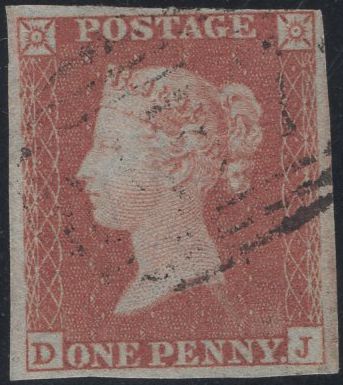 138872 1853 1D PL.173 (SG8)(DJ) FINE USED.