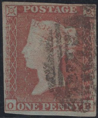 138875 1853 1D PL.173 (SG8)(OB) GOOD TO FINE USED.