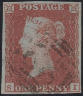138879 1849 1D PL.96 (SG8)(SI) FINE USED.