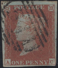 138883 1849 1D PL.96 (SG8)(AC) MISSING IMPRIMATUR LETTERING.