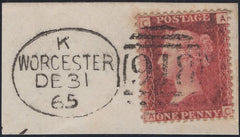 138894 WORCESTER SPOON FOURTH RE-CUT (RA131) ON 1865 DATED PIECE.