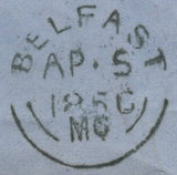 138898 1856 MAIL DUBLIN TO BELFAST WITH DUBLIN DIAMOND SPOON TYPE A7 (RA69).