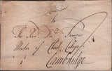 138905 CIRCA 1790 WRAPPER LONDON TO CAMBRIDGE WITH BISHOP MARK AND RECEIVERS HAND STAMP.