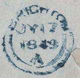 138912 1849 LETTER ARUNDEL TO BRIGHTON WITH 1D PL.84 (SG8)(QC).
