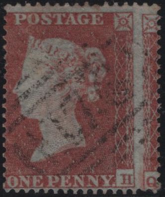 138926 1854 DIE 1 1D PL.175 (SG17)(QH) MISPLACED SHEET VARIETY, FINE USED.