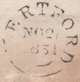 138932 1834 MAIL HERTFORD TO NORWICH WITH 'HERTFORD/Penny Post' HAND STAMP (HE223).