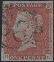 138934 1845 1D PL.54 (SG8)(DL) FINE USED.