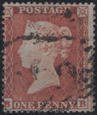 138939 1854 DIE 1 1D PL.192 (SG17)(BB) GOOD USED.