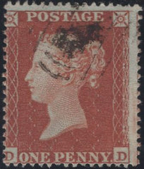 138943 1854 DIE 1 1D PL.193 (SG17)(DD) GOOD USED.