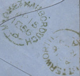 138946 1856 DIE 2 1D PL.28 (SG29)(IK) ON COVER MARKET HARBOROUGH TO LUTTERWORTH.