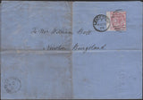 138953 1857 'NOTICE OF OBJECTION' USED IN LEICESTER WITH 3D ROSE PL.19 (SG144)(QE).
