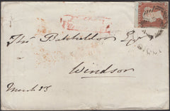 138977 1847 MAIL BIGGLESWADE TO WINDSOR WITH 'Potton/Penny Post' HAND STAMP (BE228).