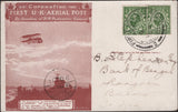 138985 1911 FIRST OFFICIAL U.K. AERIAL POST/LONDON POST CARD IN RED-BROWN TO 'RANGOON, BURMA, INDIA'.