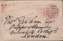 138994 1843 1D PINK ENVELOPE EDINBURGH TO LONDON WITH EDINBURGH MALTESE CROSS.